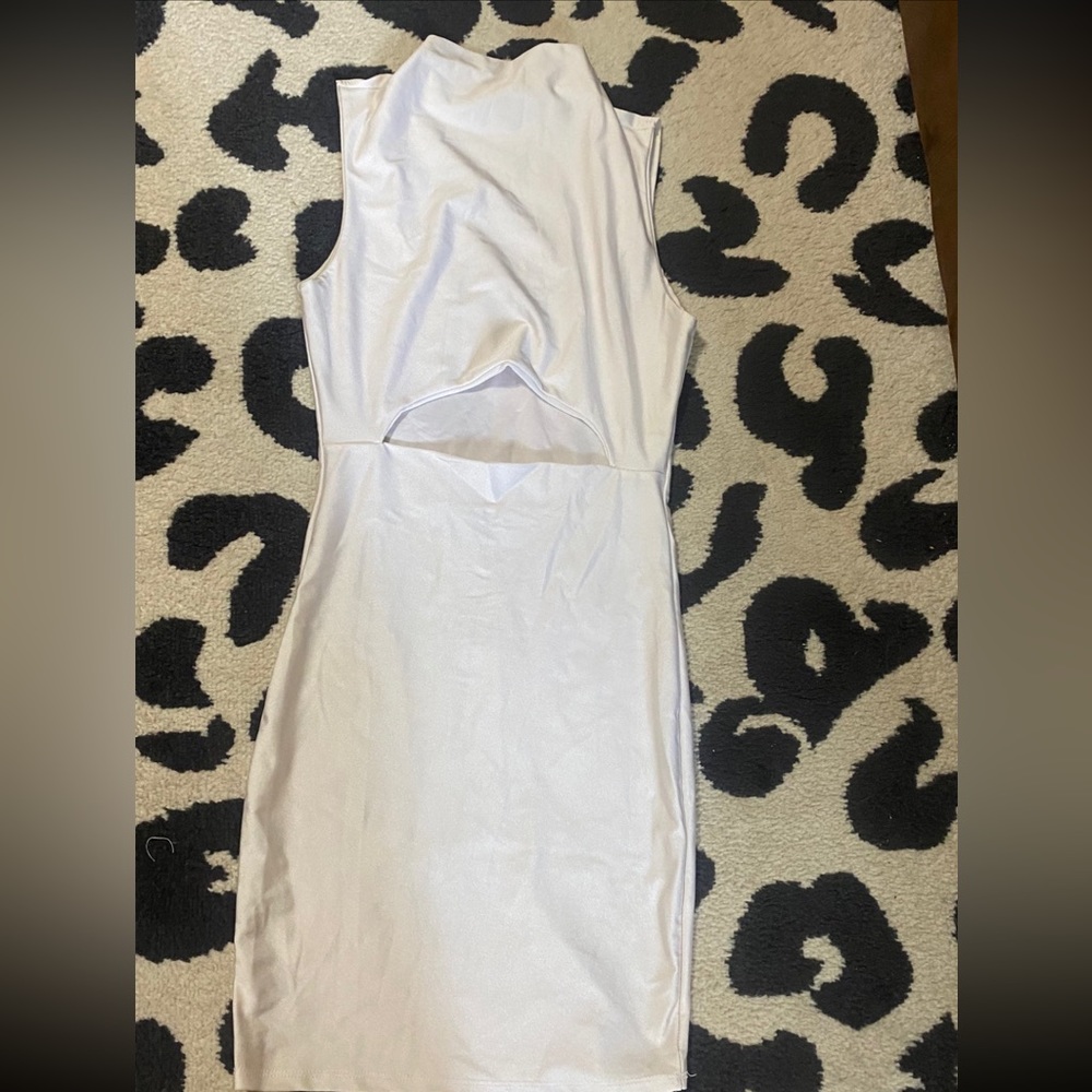 White cutout fashion nova dress